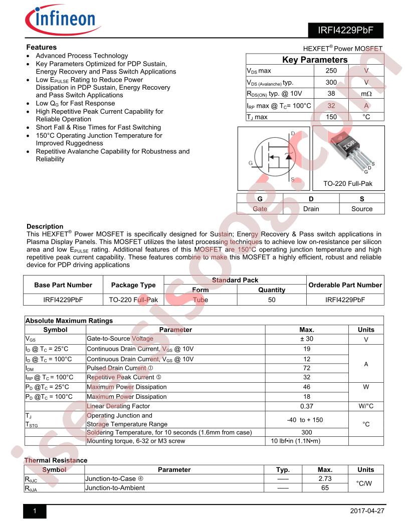 IRFI4229PBF