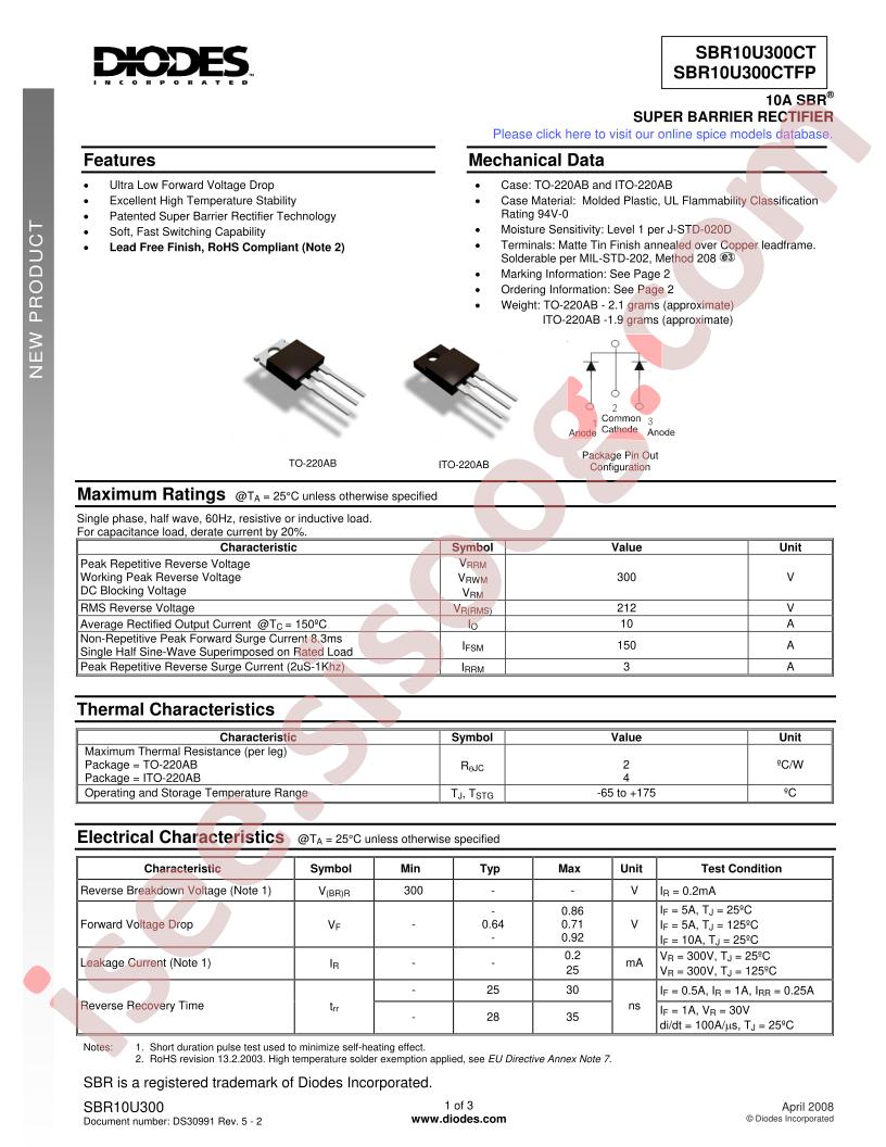SBR10U300CTFP