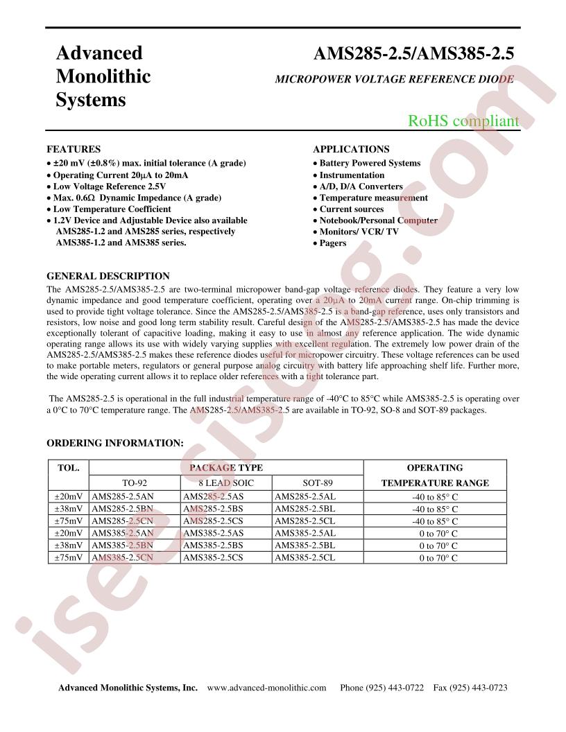 AMS285-2.5AN