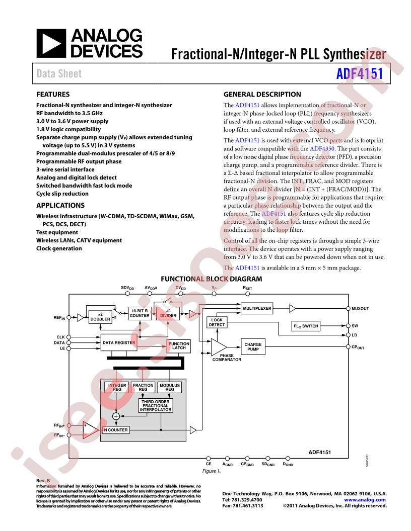 EVAL-ADF4151EB1Z