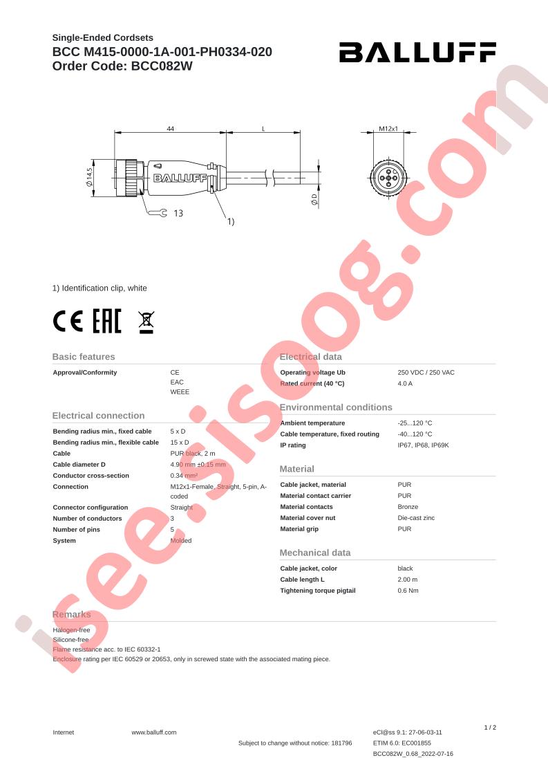 BCC082W