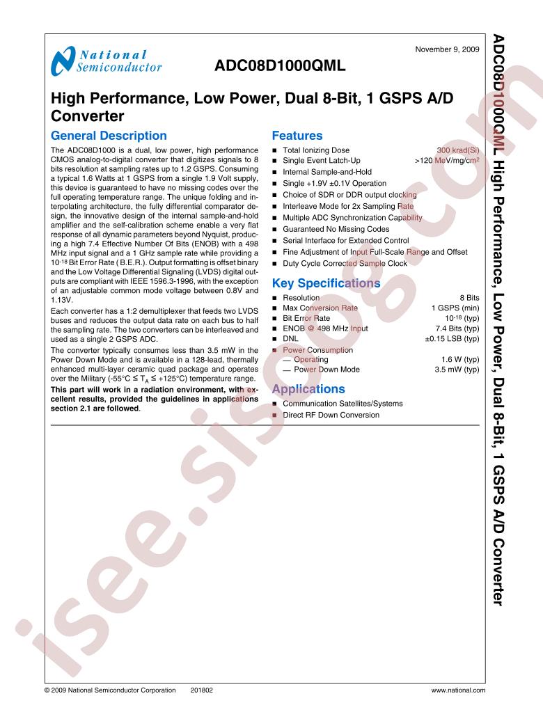ADC08D1000QML