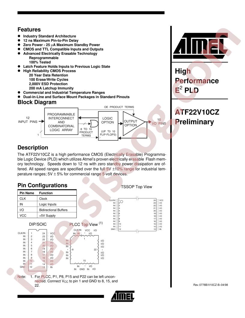 ATF22V10CZ