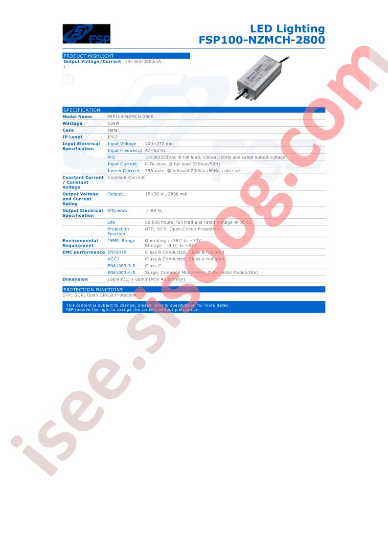 FSP100-NZMCH-2800