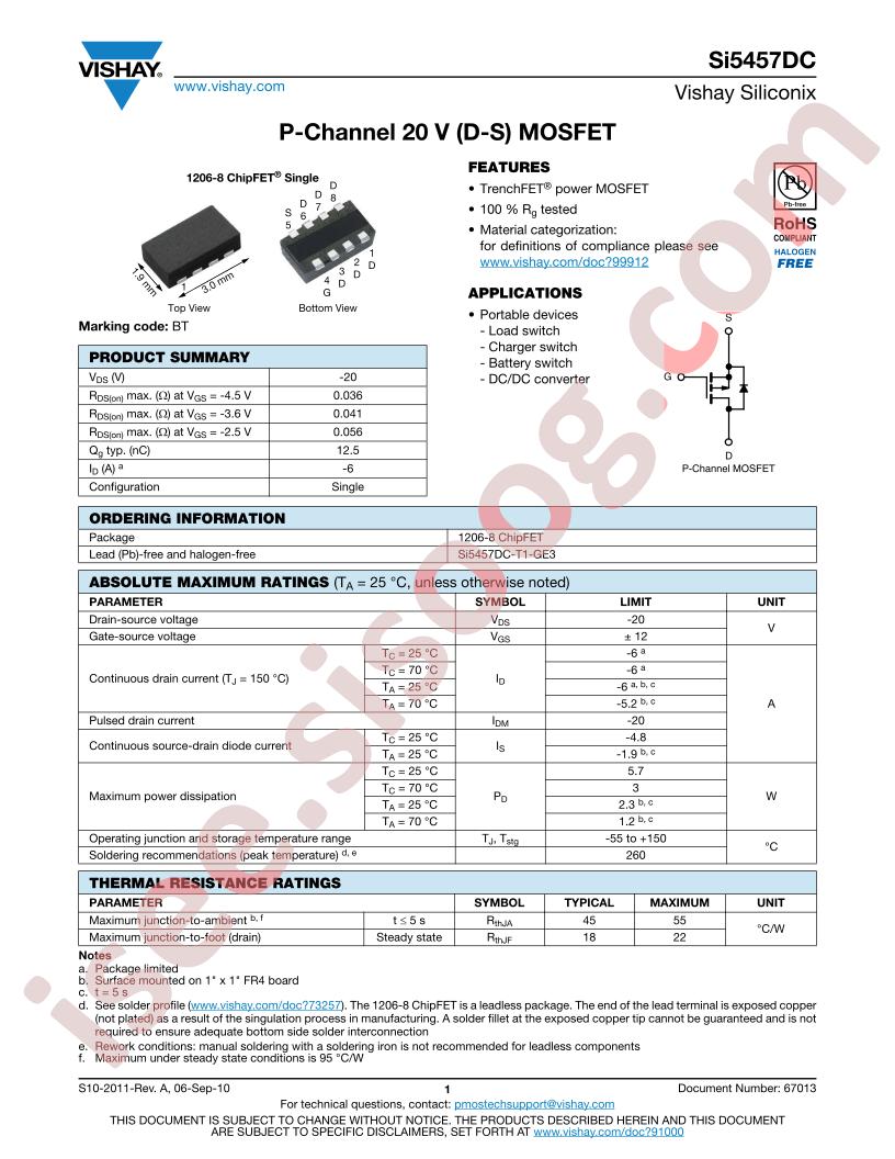 SI5457DC-T1-GE3