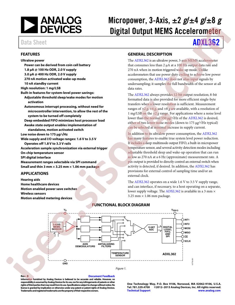 ADXL362BCCZ-RL