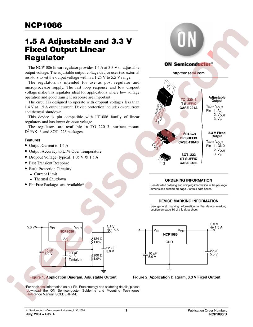 NCP1086D2T-33