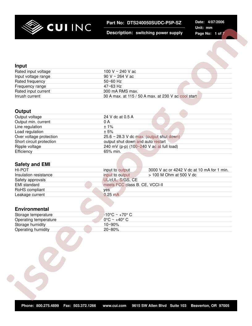 DTS240050SUDC-P5P-SZ