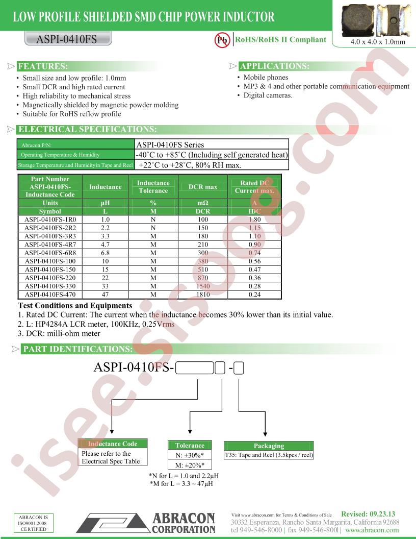 ASPI-0410FS-1R0