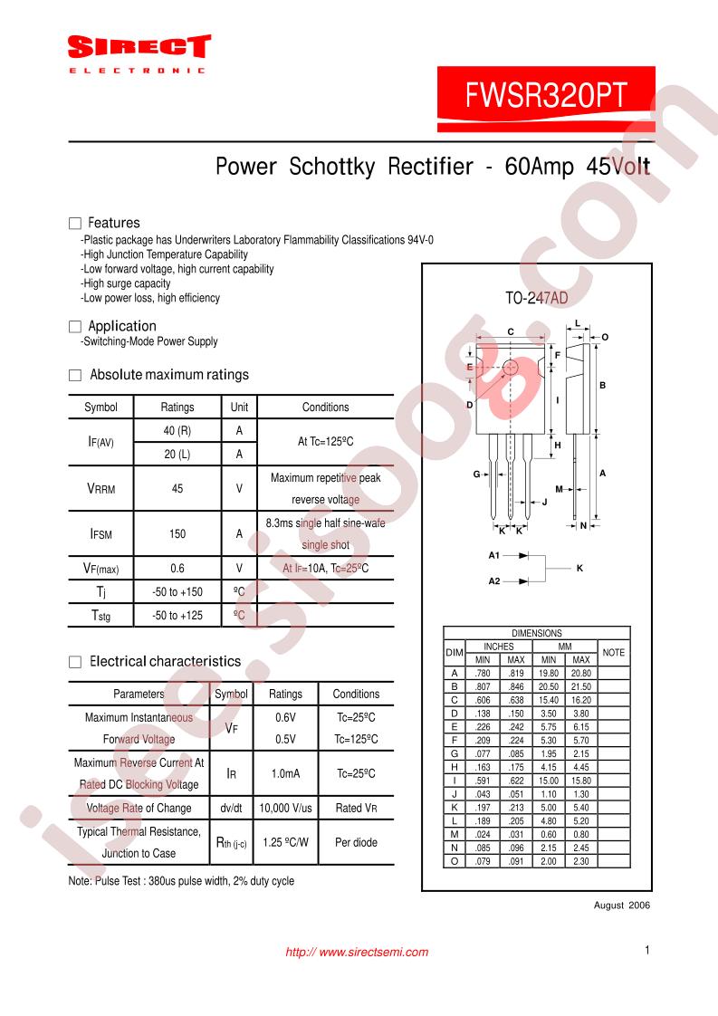 FWSR320PT