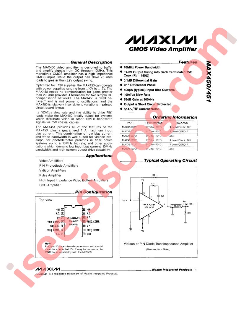 MAX450-MAX451