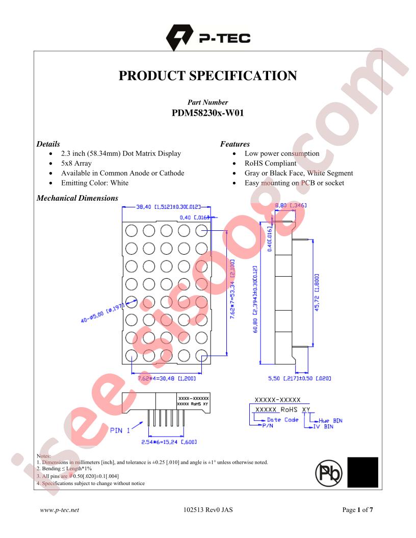 PDM58230X-W01