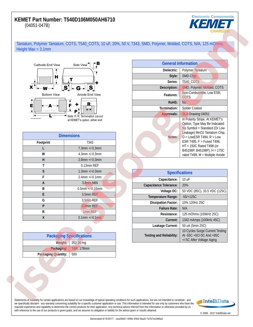T540D106M050AH6710