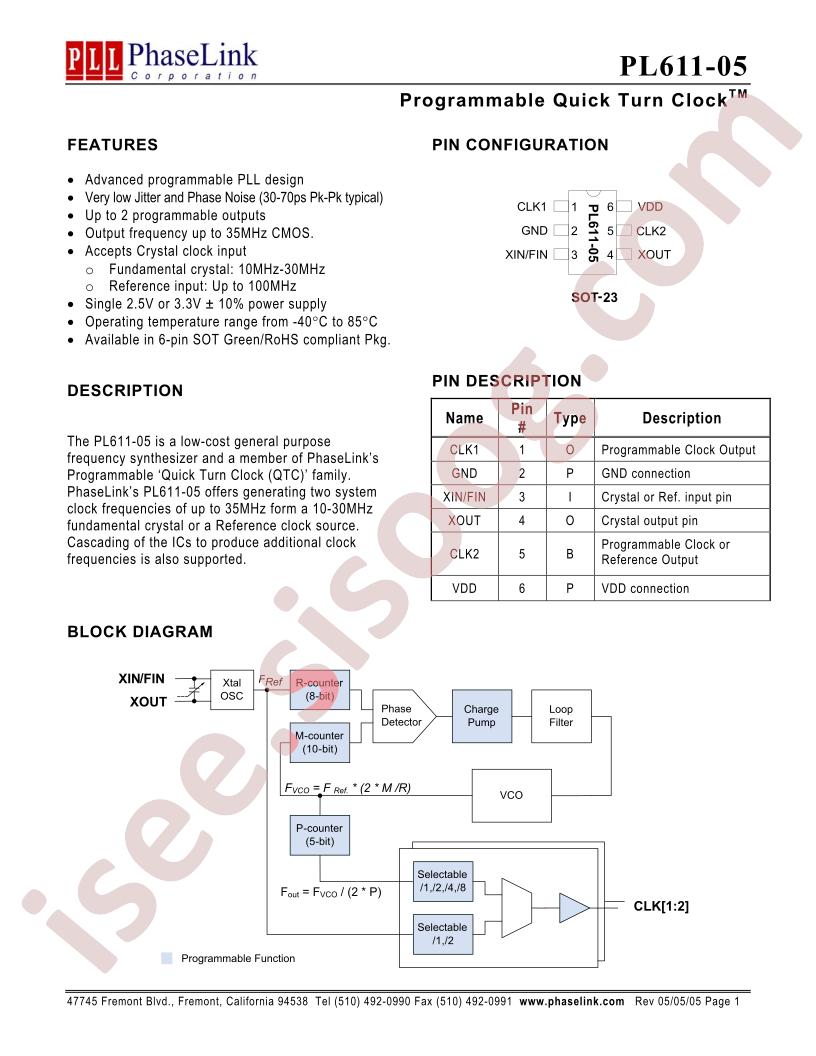 PL611-05XXXTC-R