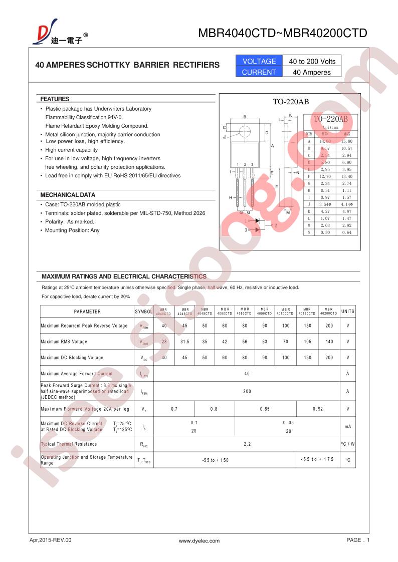 MBR4040CTD