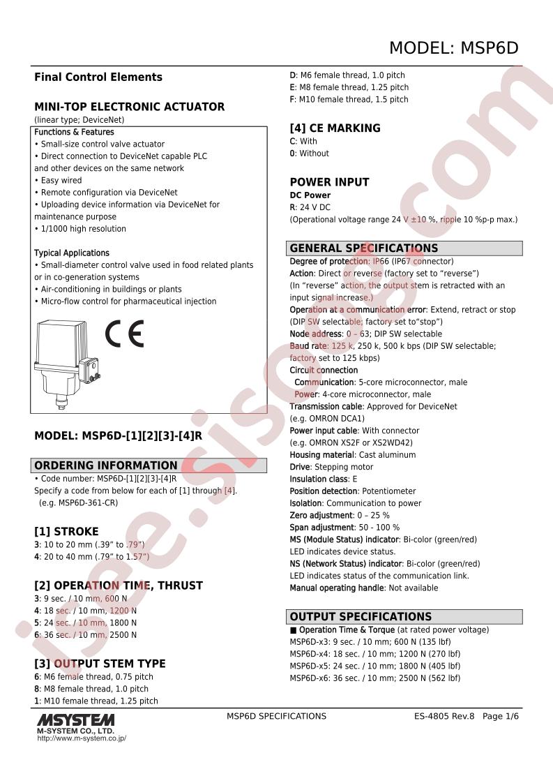 MSP6D-331-CR