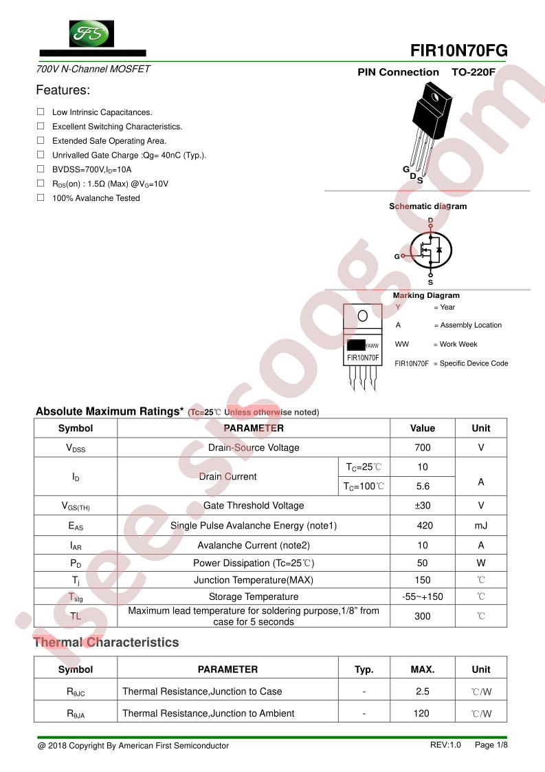 FIR10N70FG