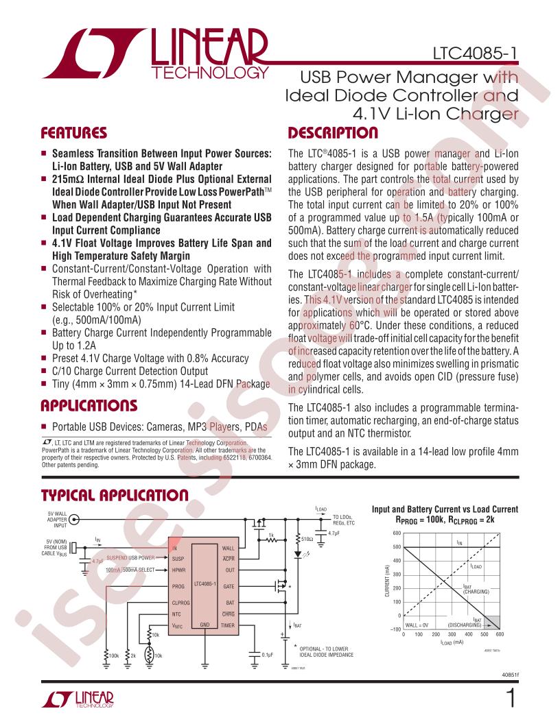 LTC4085EDE-1-PBF