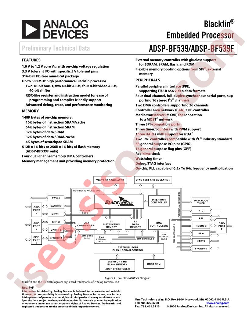 ADSP-BF539WBBCZ-5A