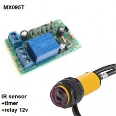 سنسور تشخیص مانع دارای سنسور E18-D80NK ، تایمر و رله 12 ولتی MX095T