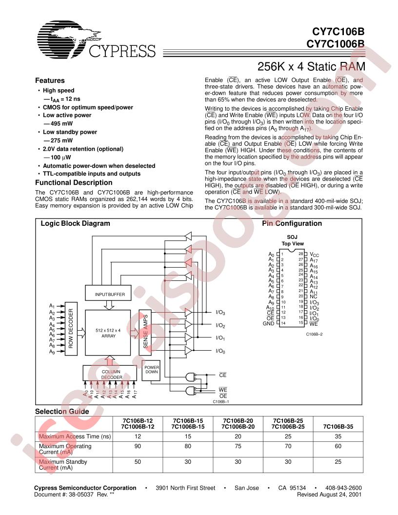 CY7C1006B