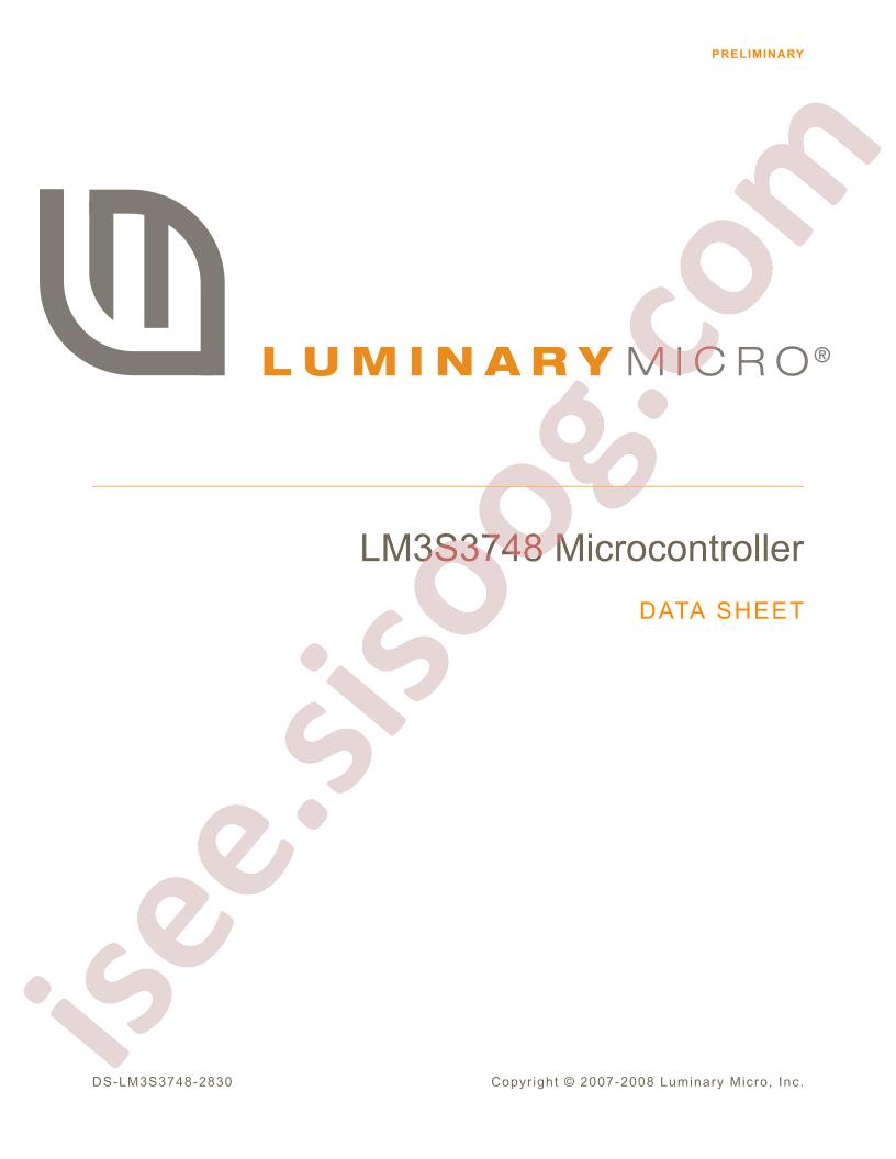 LM3S3748-EBZ50-A1T