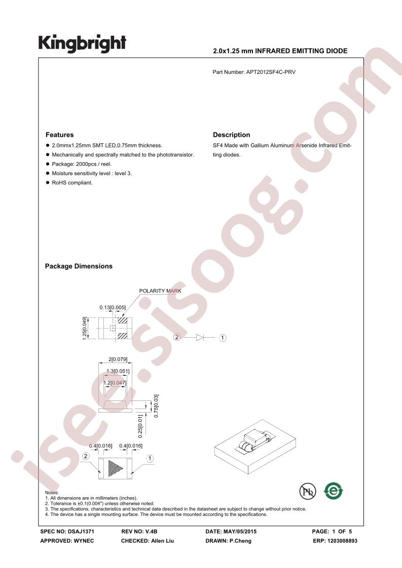 APT2012SF4C-PRV