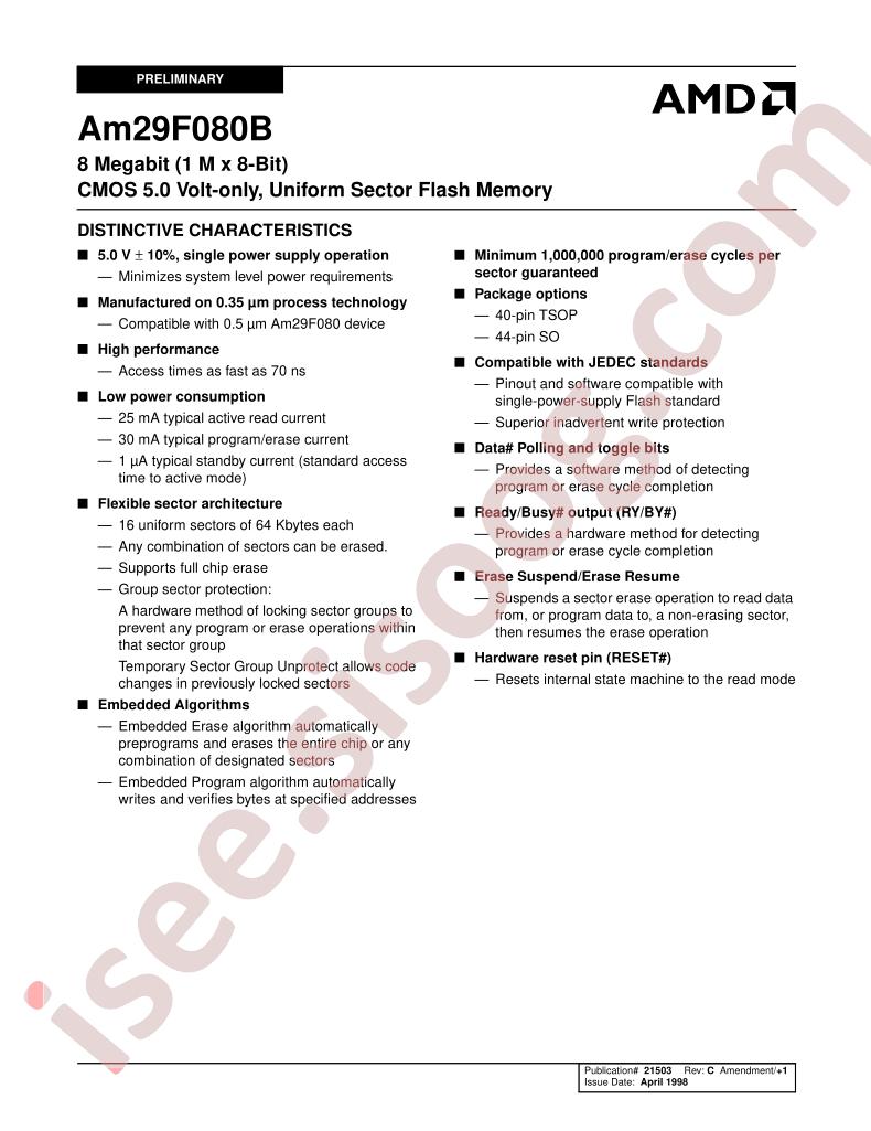 AM29F080B-120EC