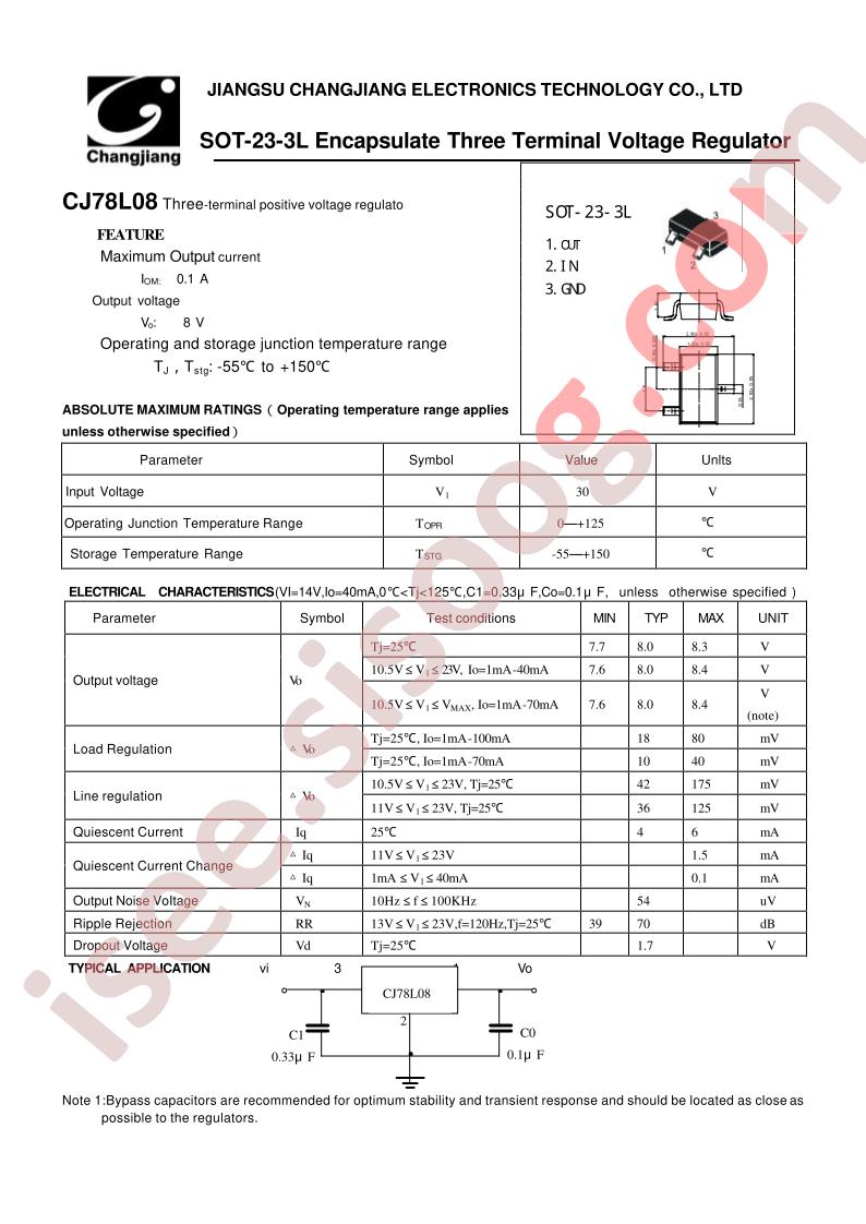 CJ78L08-SOT-23-3L