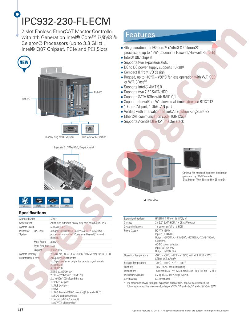 IPC932-230-FL-ECM
