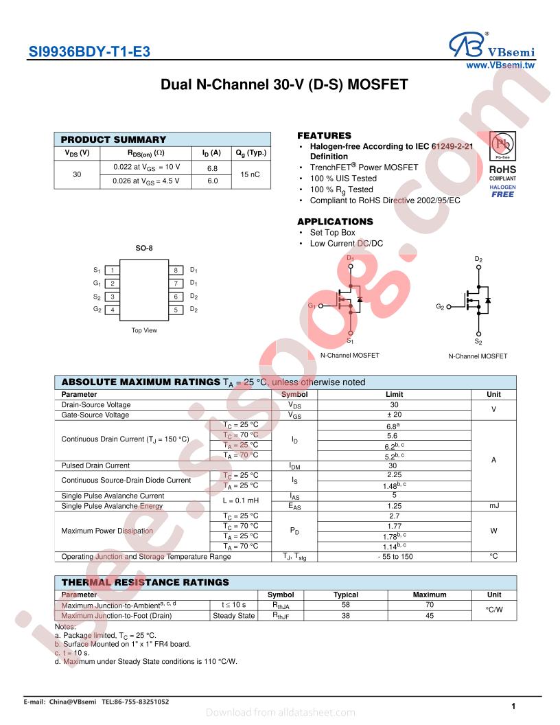 SI9936BDY-T1-E3