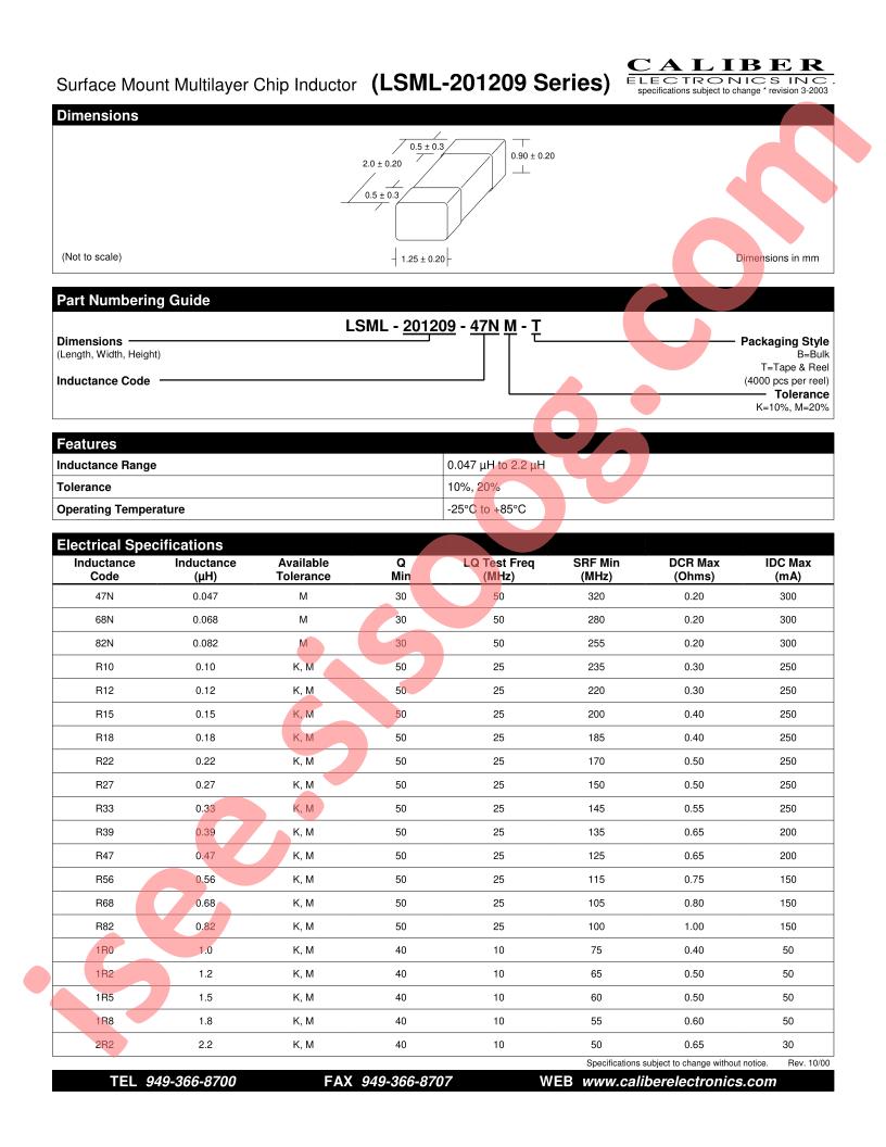 LSML-201209-R10K-B