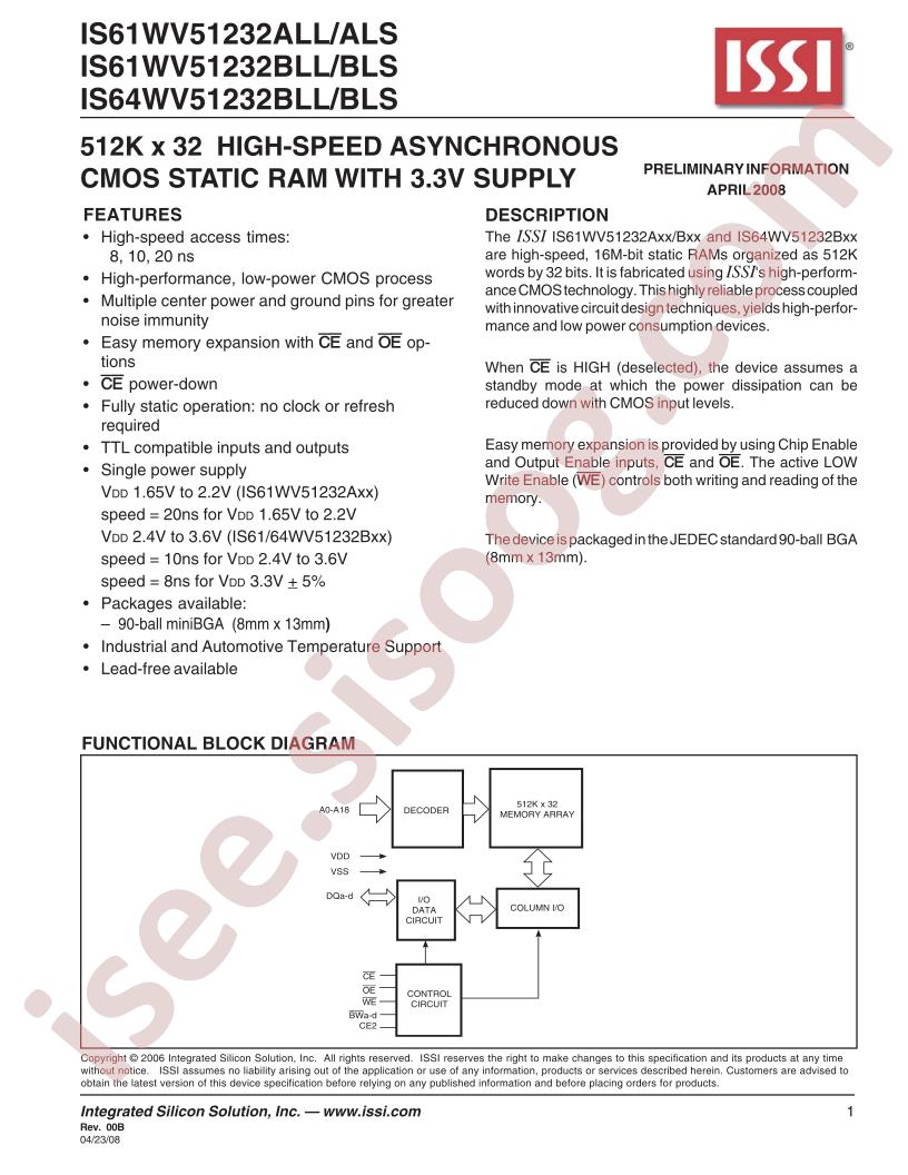 IS61WV51232ALL