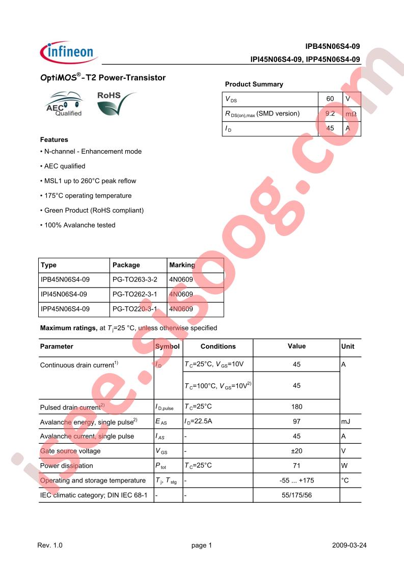 IPP45N06S4-09