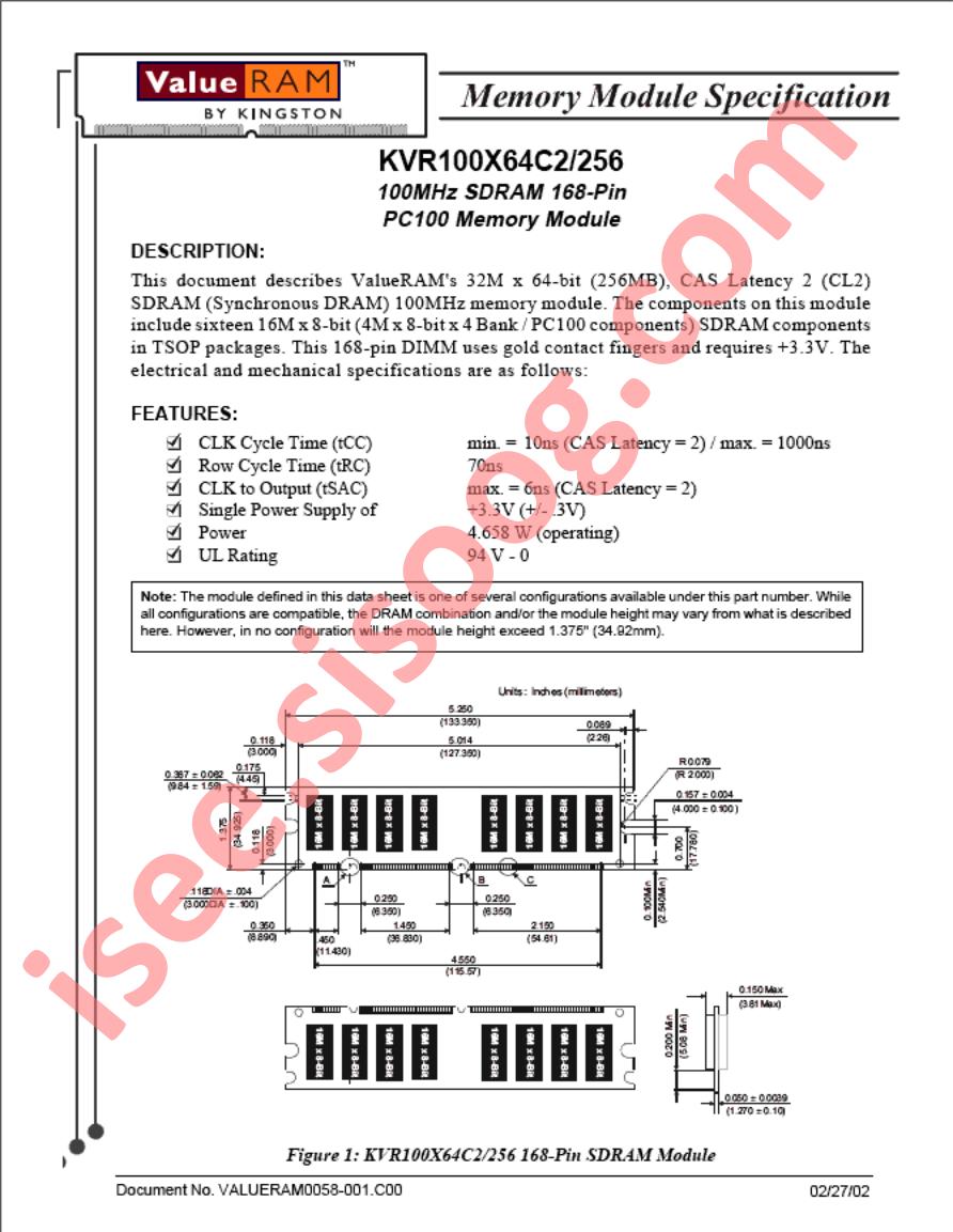 KVR100X64C2256