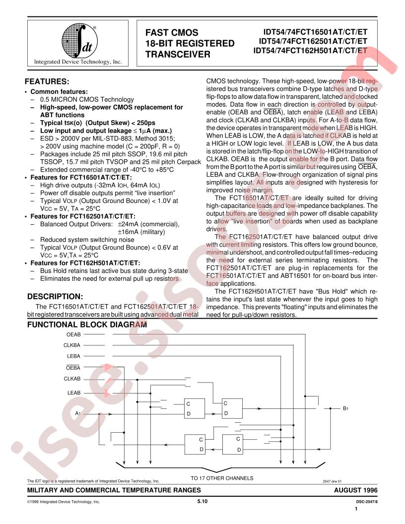 IDT74FCT16501AT