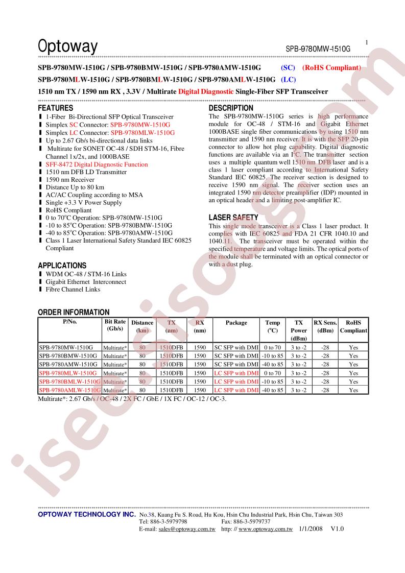 SPB-9780MW-1510G