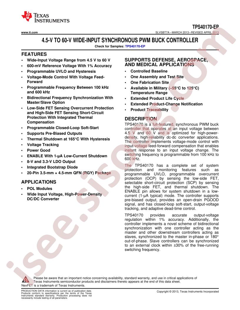 TPS40170-Q1