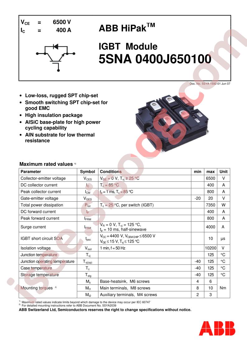 5SNA0400J6501