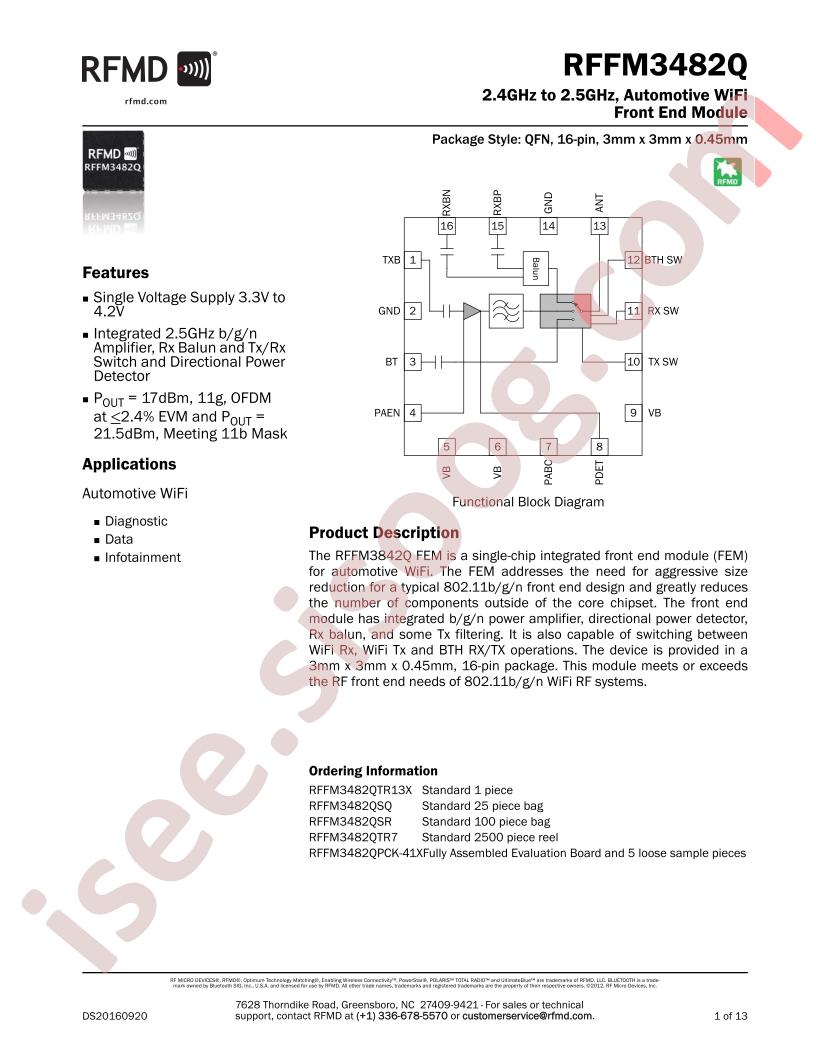 RFFM3482QSQ
