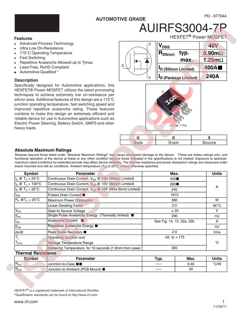 AUIRFS3004-7P