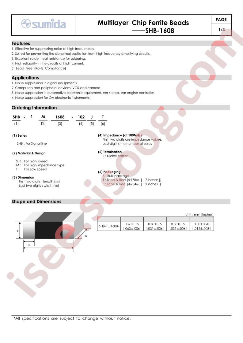 SHB-1M1608-300