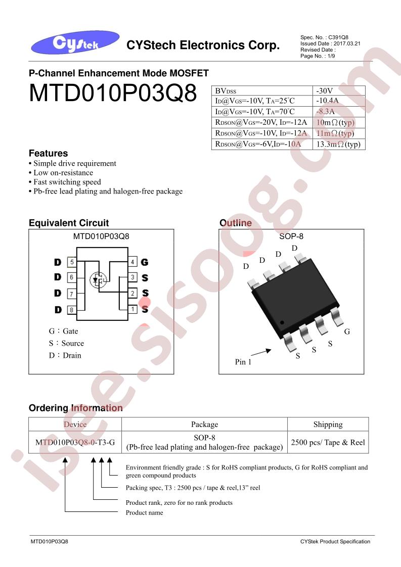 MTD010P03Q8