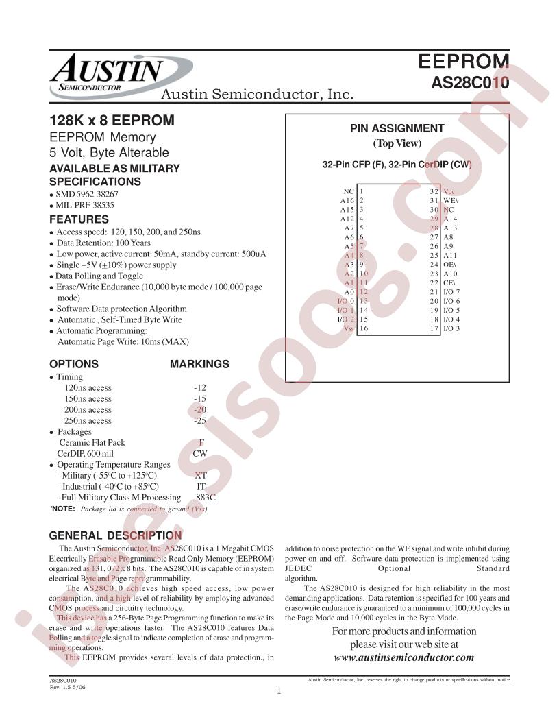 AS28C010CW-15