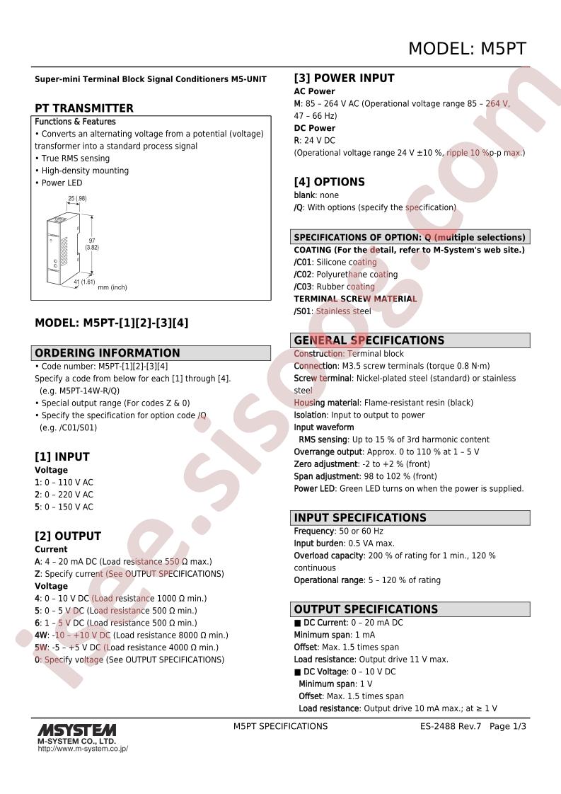 M5PT-15W-R