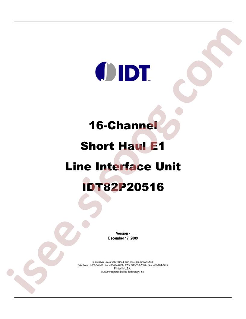 IDT82P20516