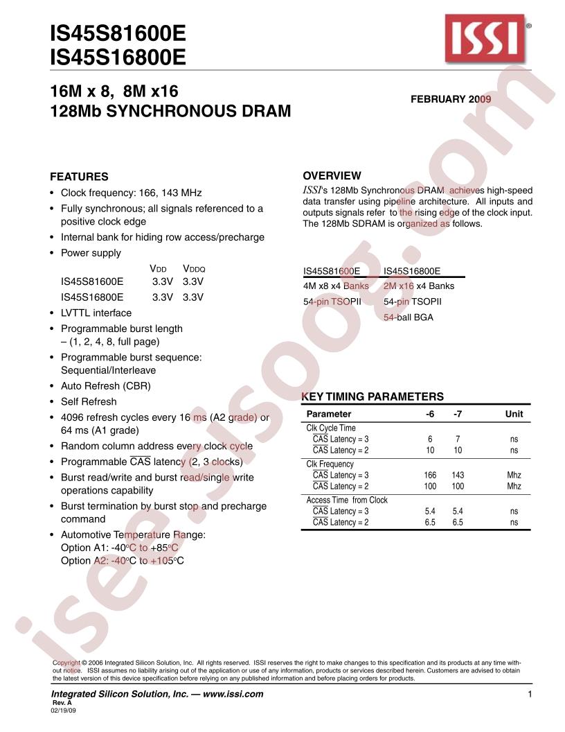 IS45S81600E