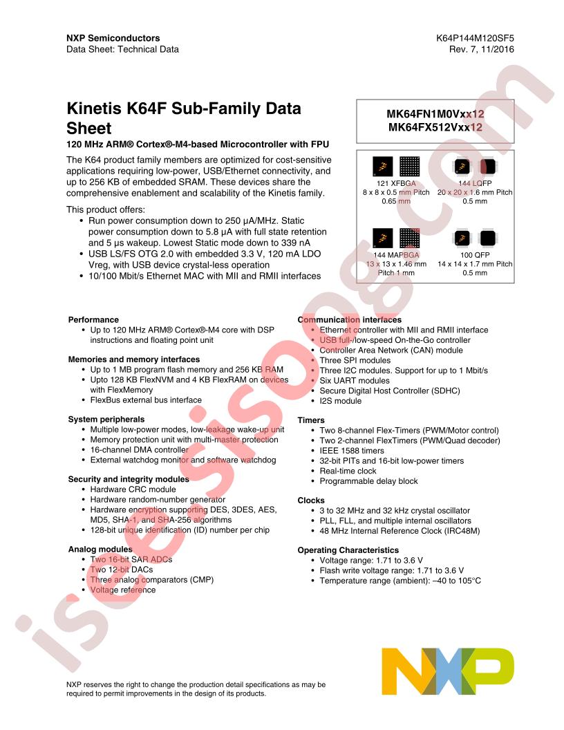K64P144M120SF5