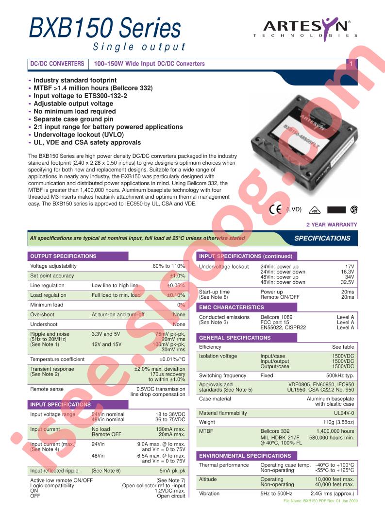 BXB150-24S3V3FLT