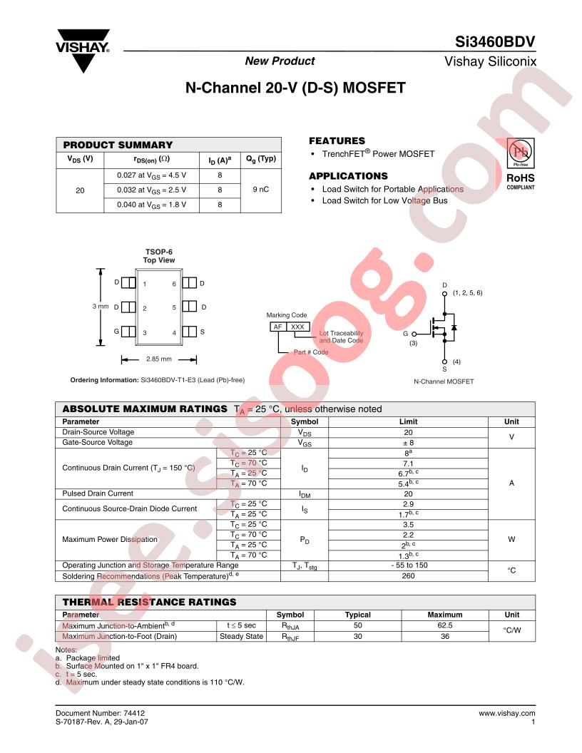 SI3460BDV